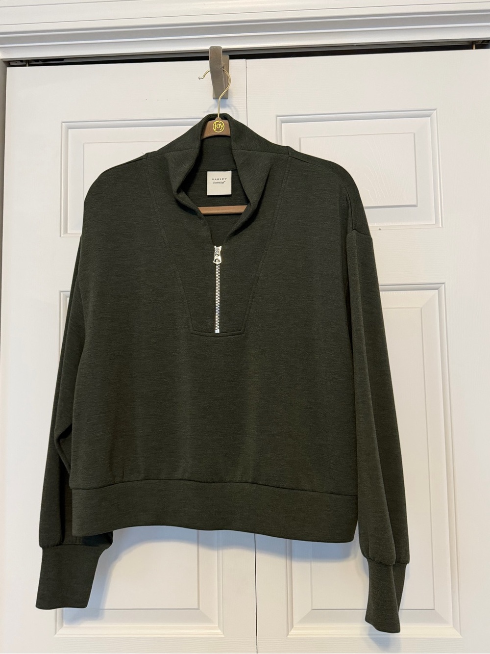 Varley Olive Marl DoubleSoft Pullover